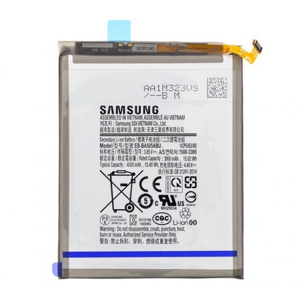 Baterie SAMSUNG 4000 mAh LI-ION Samsung Galaxy A50 (SM-A505F), Samsung Galaxy A30 (SM-A305F), Samsung Galaxy A30s (SM-A307F), Samsung Galaxy A20 (SM-A205F)