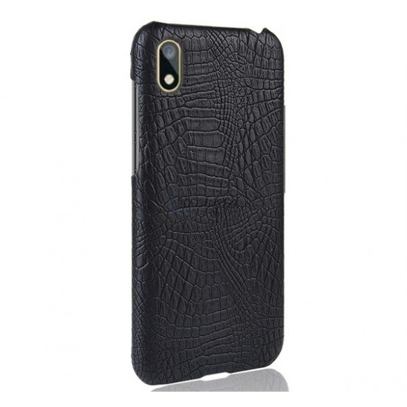 Protectie din plastic pentru telefon (efect piele, model crocodil) NEGRU Huawei Y5 (2019), Honor 8S (2019), Honor 8S (2020)