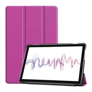 Husă în picioare, efect piele (FLIP activ, deschidere laterală, TRIFOLD, suport de birou) PURPLE Huawei MediaPad M6 10.8 LTE, Huawei MediaPad M6 10.8 WIFI