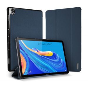 Husa DUX DUCIS DOMO in picioare, efect piele (FLIP activ, deschidere laterala, TRIFOLD, suport de masa, model textil) ALBASTRU INCHIS Huawei MediaPad M6 10.8 LTE, Huawei MediaPad M6 10.8 WIFI