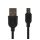 Cablu de date (USB - microUSB special, cap lung 8mm, 100cm) NEGRU