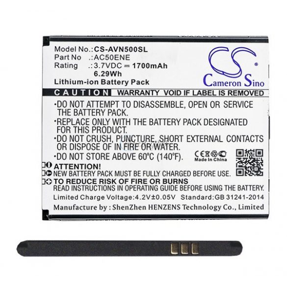 Baterie CAMERON SINO Li-Ion (3,7V/1700mAh, compatibil cu Archos AC50ENE) NEGRU