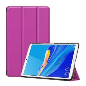 Husă în picioare, efect piele (FLIP activ, deschidere laterală, TRIFOLD, suport de birou) PURPLE Huawei MediaPad M6 8.4 LTE, Huawei MediaPad M6 8.4 WIFI