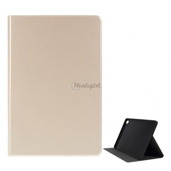 Carcasa in picioare, efect piele (FLIP, deschidere laterala, suport desktop, premium) GOLD Huawei MediaPad M6 10.8 LTE, Huawei MediaPad M6 10.8 WIFI