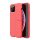 Protector de telefon din silicon (rezistenta la impact mediu, efect piele, model de cusaturi) RED Apple iPhone 11 Pro