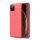 Protectie din silicon pentru telefon (rezistenta medie la impact, efect piele, model de cusaturi) RED Apple iPhone 11 Pro Max