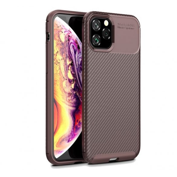 Husă silicon pentru telefon (rezistent la impact mediu, bubble heel, model de carbon) BARNA Apple iPhone 11 Pro