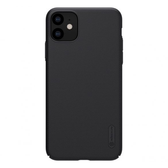 NILLKIN SUPER FROSTED plastic protecțiede telefon (cauciucat, suprafață aspră) negru Apple iPhone 11