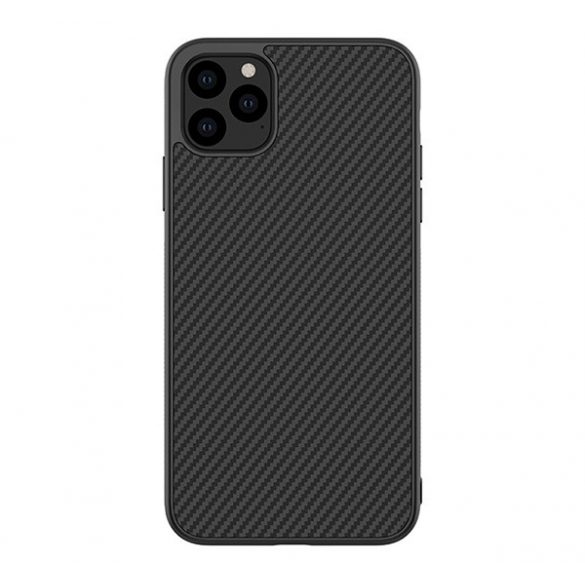 Protector de telefon din plastic NILLKIN FIBRA SINTETICA (prietenos cu mediul, model carbon) NEGRU Apple iPhone 11 Pro Max