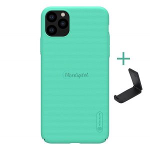 Protector de telefon din plastic NILLKIN SUPER FROSTED (cauciucat, suprafață aspră + suport de masă) CYAN Apple iPhone 11 Pro Max