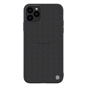 Protector de telefon din plastic NILLKIN TEXTURED (suprafață aspră, rezistență medie la impact, cadru din silicon, model 3D) NEGRU Apple iPhone 11 Pro