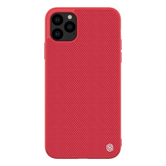 Protector de telefon din plastic NILLKIN TEXTURED (suprafață aspră, rezistență medie la impact, cadru din silicon, model 3D) RED Apple iPhone 11 Pro Max