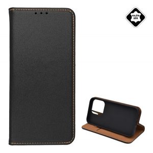 Husă stativă, piele naturală (FLIP, deschidere laterală, desktop) negru Apple iPhone 11