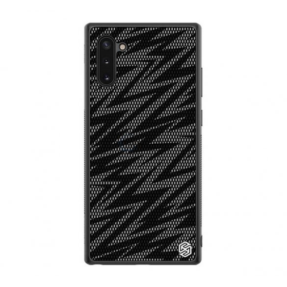 Protector de telefon din silicon NILLKIN TWINKLE (rezistență medie la impact, spate din plastic, ecologic, strălucitor) NEGRU Samsung Galaxy Note 10 (SM-N970F)