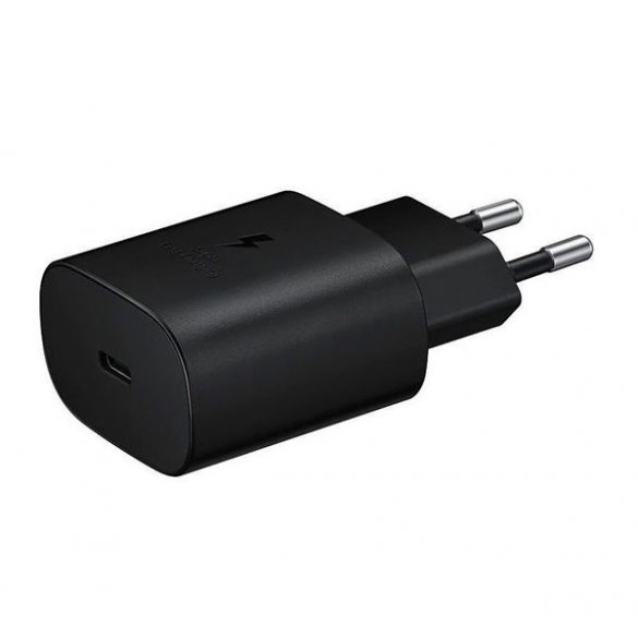 Încărcător de curent alternativ SAMSUNG cu priză Type-C (25W, EP-TA800EBE, încărcător rapid PD) NEGRU