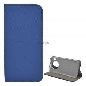 Carcasa in picioare, efect piele (FLIP, deschidere laterala, functie suport de masa, model romb) ALBASTRU INCHIS Huawei Mate 30