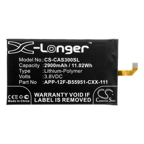 Baterie CAMERON SINO Li-Polymer (3,8V/2900mAh, compatibil cu CAT APP-12F-B55951-CXX-111) BLACK CAT S30