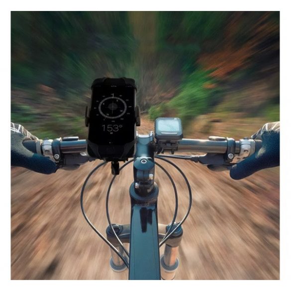 Suport telefon SPIGEN A250 pentru bicicletă (360°, poate fi atașat la ghidon, 2-3,5" lățime) NEGRU