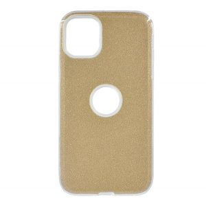 Protectie din silicon pentru telefon (interior din plastic, spate lucios, decupat logo) GOLD Apple iPhone 11