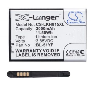 Baterie CAMERON SINO Li-Ion (3,85V/3000mAh, compatibil LG BL-51YF) NEGRU LG G4 (H815), LG G4 Stylus (H635)