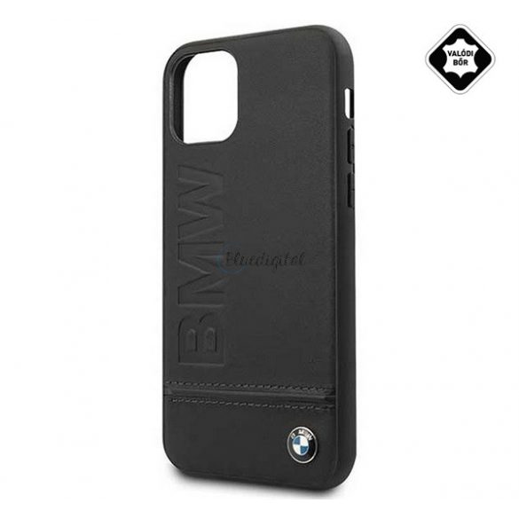 CG MOBILE BMW SIGNATURE IMPRINT protectie din plastic pentru telefon cu logo (acoperire din piele naturala) NEGRU Apple iPhone 11 Pro