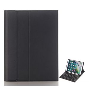 Carcasă în picioare, efect piele (FLIP, tastatură bluetooth, suport desktop, QWERTY, limba engleză, suport pentru creion) NEGRU Apple IPAD 10.2 (2019), Apple IPAD 10.2 (2020), Apple IPAD 10.2 (2021)