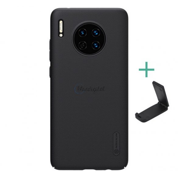 Protector de telefon din plastic NILLKIN SUPER FROSTED (cauciucat, suprafata aspra + suport de masa) NEGRU Huawei Mate 30