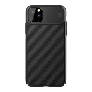 NILLKIN CAMSHIELD plastic protecțiede telefon (cadru de silicon, mediu rezistent la șocuri, protecția camerei, cu dungi) negru Apple iPhone 11 Pro