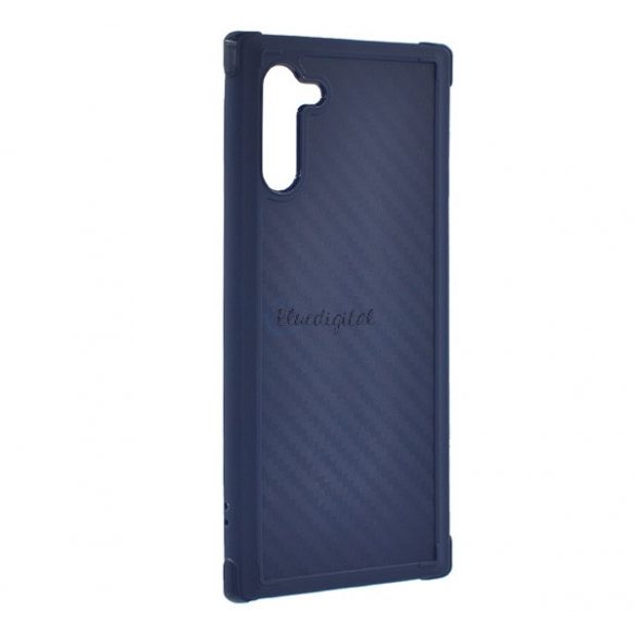 Protector de telefon din silicon ROAR CARBON ARMOR (rezistență medie la impact, colț cu pernă de aer, model carbon) ALBASTRU Samsung Galaxy Note 10 (SM-N970F)