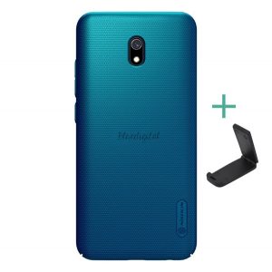 Protector de telefon din plastic NILLKIN SUPER FROSTED (cauciucat, suprafata aspra + suport de masa) ALBASTRU INCHIS Xiaomi Redmi 8A