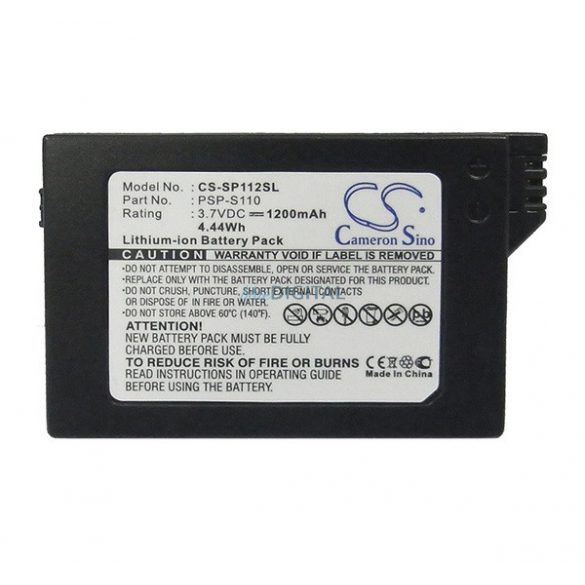 Baterie CAMERON SINO Li-Ion (3.7V/1200mAh, compatibilă cu Sony PSP-S110) NEGRU