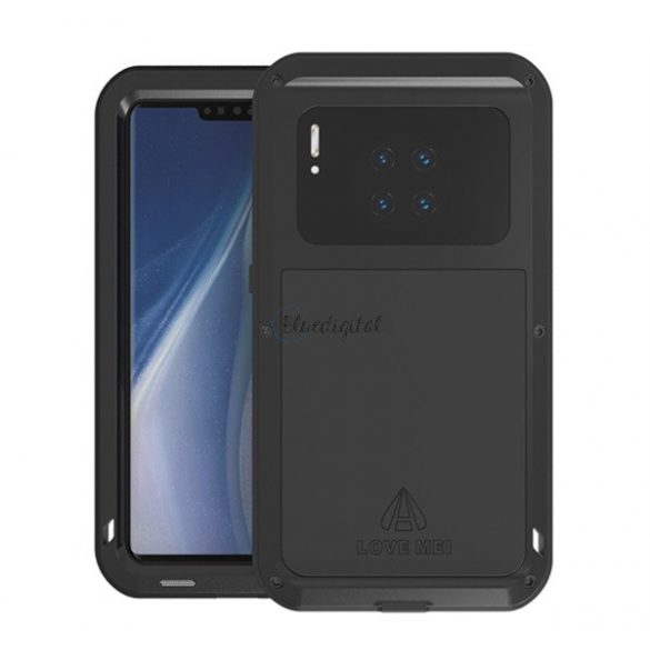 Cauciuc protector LOVE MEI protector telefon (rezistent la impact, cadru metalic) NEGRU Huawei Mate 30 Pro