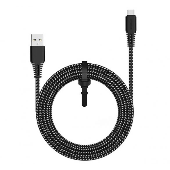 Cablu de date JOYROOM (USB - Type-C, încărcător rapid, șiret, 200cm) NEGRU