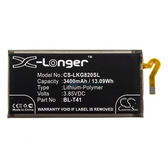 Baterie Li-Polymer CAMERON SINO (3.85V/3400mAh, compatibilă cu LG BL-T41) BLACK LG G8 ThinQ (G820Q), V40 ThinQ (LM-V405)