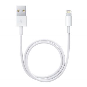 Cablu de date APPLE (USB - Lightning, 100cm) ALB