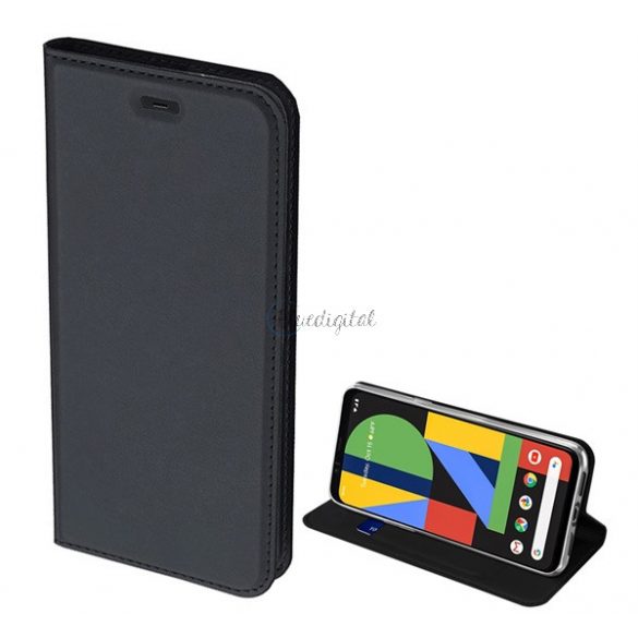 Husa DUX DUCIS SKIN PRO in picioare, efect piele (FLIP, deschidere laterala, suport card bancar, functie suport birou) NEGRU Google Pixel 4 XL