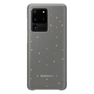 Protector de telefon din plastic SAMSUNG (ultra-subțire, funcție de notificare a apelurilor și a mesajelor, iluminare LED) GRI Samsung Galaxy S20 Ultra (SM-G988F), Samsung Galaxy S20 Ultra 5G (SM-G988B)