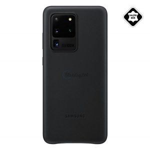 Protectie de telefon din plastic SAMSUNG (spate din piele naturala) NEGRU Samsung Galaxy S20 Ultra (SM-G988F), Samsung Galaxy S20 Ultra 5G (SM-G988B)