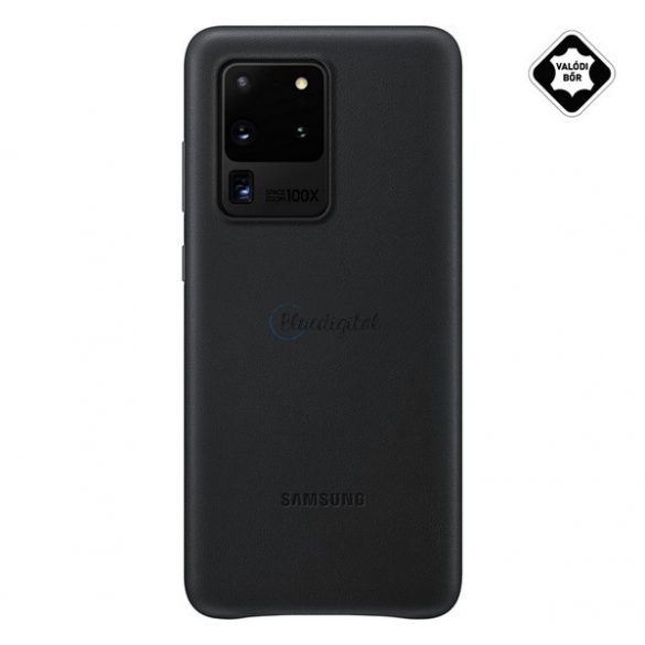 Protectie de telefon din plastic SAMSUNG (spate din piele naturala) NEGRU Samsung Galaxy S20 Ultra (SM-G988F), Samsung Galaxy S20 Ultra 5G (SM-G988B)