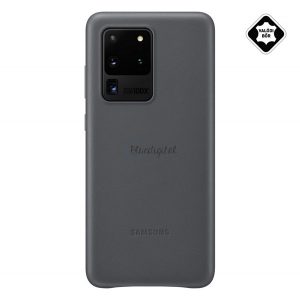 SAMSUNG protecție din plastic pentru telefon (spate din piele naturală) GREY Samsung Galaxy S20 Ultra (SM-G988F), Samsung Galaxy S20 Ultra 5G (SM-G988B)