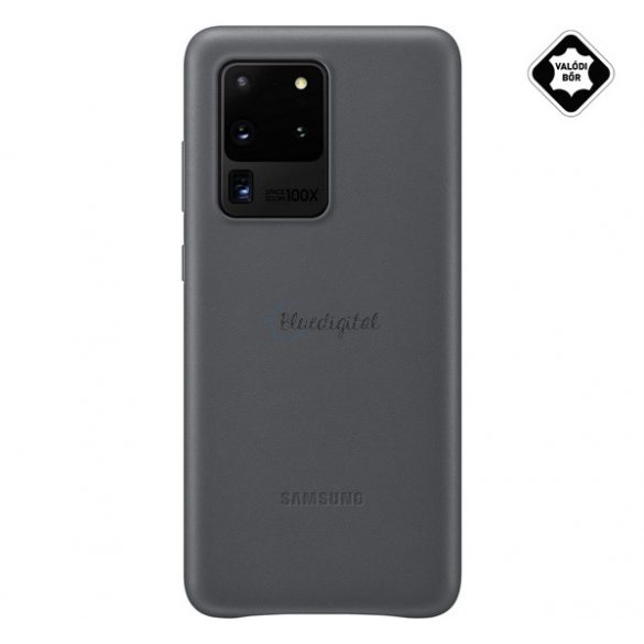 SAMSUNG protecție din plastic pentru telefon (spate din piele naturală) GREY Samsung Galaxy S20 Ultra (SM-G988F), Samsung Galaxy S20 Ultra 5G (SM-G988B)