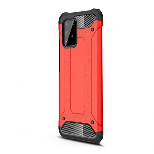 Protecție din plastic pentru telefon Defender (rezistență medie la impact, toc cu pernă de aer, interior din silicon, efect metalic) PIROS Samsung Galaxy S10 Lite (SM-G770F)