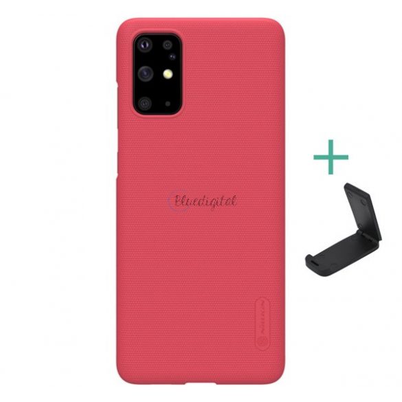 Protector de telefon din plastic NILLKIN SUPER FROSTED (cauciucat, suprafață aspră + suport de birou) ROȘU Samsung Galaxy S20 Plus (SM-G985F), Samsung Galaxy S20 Plus 5G (SM-G986)