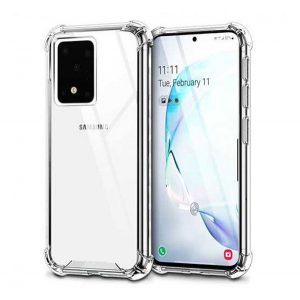 Protector din silicon pentru telefon (rezistență medie la impact, colț cu perne de aer) TRANSPARENT Samsung Galaxy S20 Ultra (SM-G988F), Samsung Galaxy S20 Ultra 5G (SM-G988B)