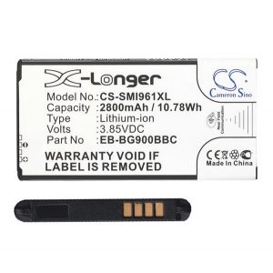 Baterie CAMERON SINO Li-Ion (3,85V/2800mAh, compatibil cu Samsung EB-BG900BBC) NEGRU Samsung Galaxy S5 (SM-G900), Samsung Galaxy S5 Active (SM-G870)