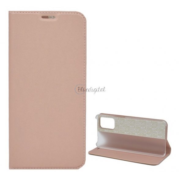 Husă în picioare, efect piele (FLIP, deschidere laterală, funcție de suport pentru desktop) ROSE GOLD Samsung Galaxy S20 Ultra (SM-G988F), Samsung Galaxy S20 Ultra 5G (SM-G988B)