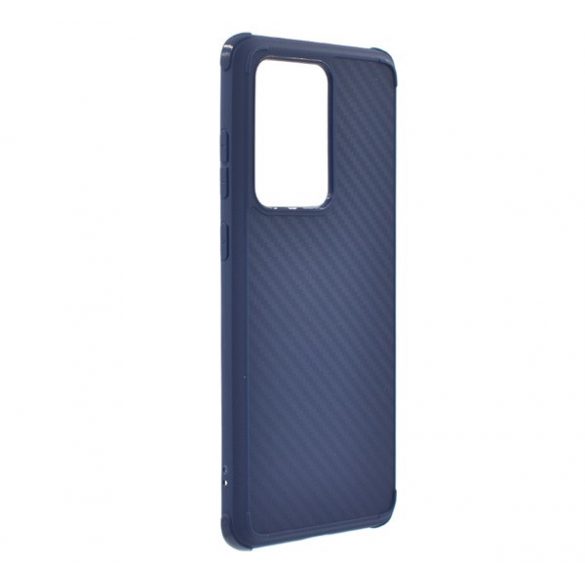 Protector de telefon din silicon ROAR CARBON ARMOR (rezistență medie la impact, colț cu pernă de aer, model carbon) ALBASTRU Samsung Galaxy S20 Ultra (SM-G988F), Samsung Galaxy S20 Ultra 5G (SM-G988B)