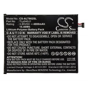 Baterie CAMERON SINO Li-Polymer (3.85V/4000mAh, compatibil cu Alcatel TLp040J1) NEGRU Alcatel 1T 10 WIFI (OT-8082)