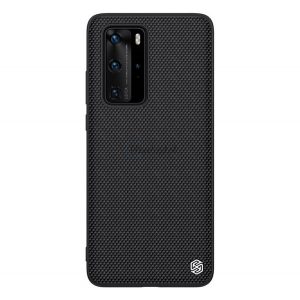 Protector de telefon din plastic NILLKIN TEXTURED (suprafață aspră, rezistență medie la impact, cadru din silicon, model 3D) NEGRU Huawei P40 Pro 5G