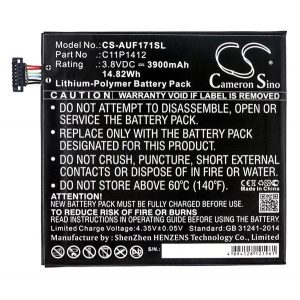 Baterie CAMERON SINO Li-Polymer (3.8V/3900mAh, compatibil cu Asus 0B200-01260000) NEGRU